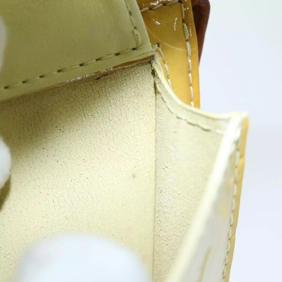 LOUIS VUITTON Monogram Vernis Motto Pouch Lime Yellow - Picture 7 of 16